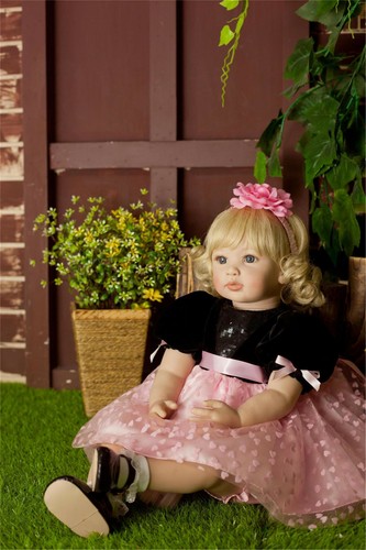 24/" Reborn Toddler Girls with Clothes Pacifier and Rabbit Plush Toy