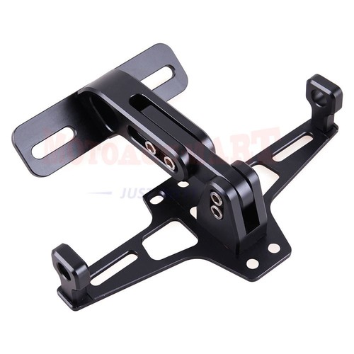 Black Motorcycle License Plate Holder LED Tail Light Fender Eliminator Universal