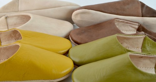 MOROCCAN LEATHER BABOUCHE SLIPPERS SHEEPSKIN MAHABIS MULES WOMENS **HANDMADE**