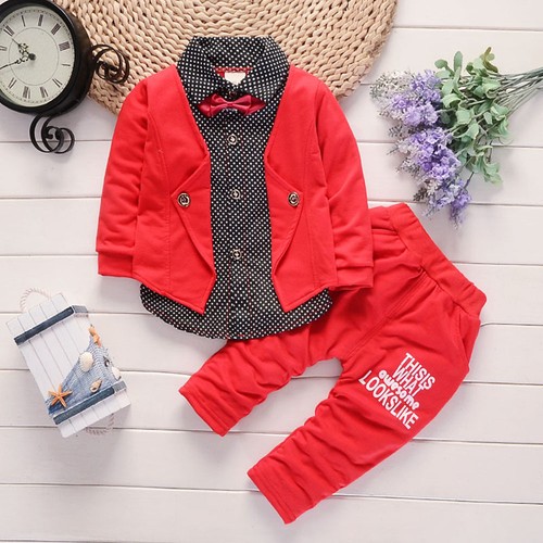 2pcs Toddler Newborn Kids Baby Boys T-shirt Tops+Pants Outfits Clothes Suit Set