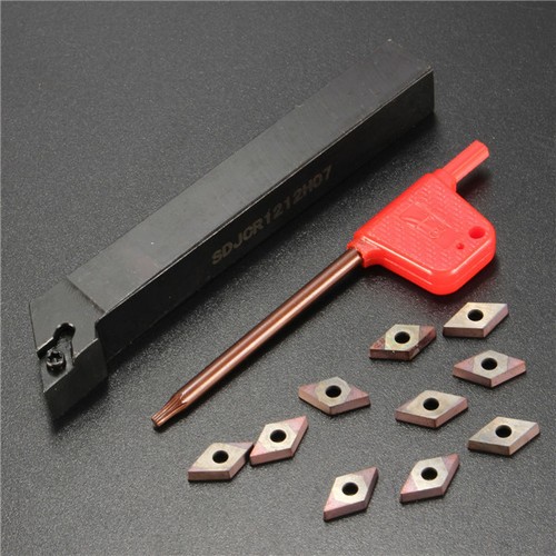 Porta Inserti Tornio SDJCR1212H07 12x100mm 10pcs DCMT0702 Insert Turning