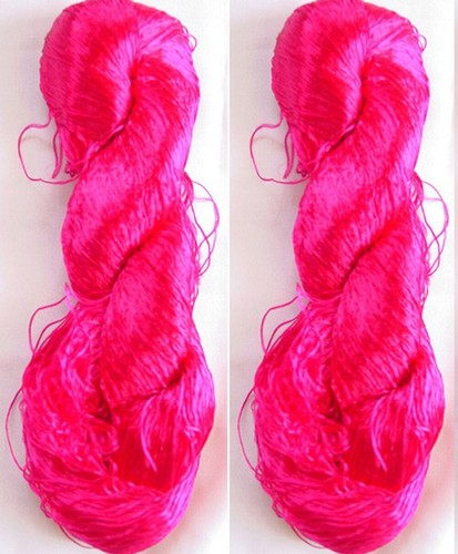 New 250g Woven Thread Knit Work Sari Fabric Silk 2 PLY Skeins Yarn Lace Crochet