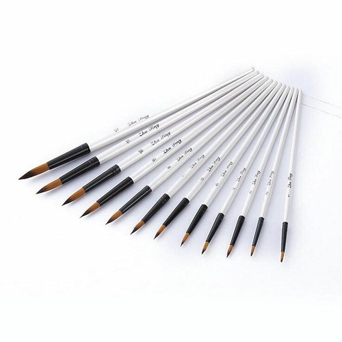 HOT12pcs Artist Paint Brushes Set Acrylic Oil Watercolour Painting Craft Art Kit
