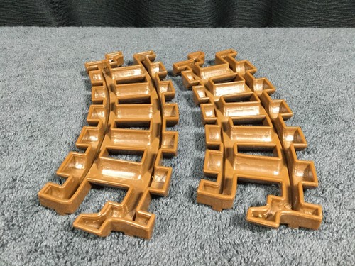 Lot of 2 Lincoln Logs 6/" Curved Railroad Train Track Replacement Pieces
