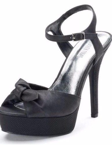 Women/'s JENNIFER LOPEZ FLEUR Black Platform Stiletto Heels Dress Sandals Shoes