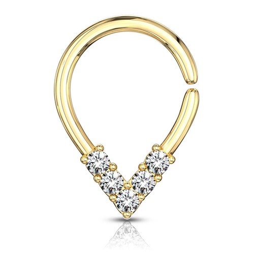 Closure Daith Septum Piercing V Shape Tragus Cartilage #656 Captive Bead Ring