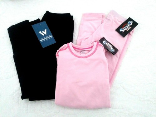 Details about / Girls Clothing Base Layer Top Pants Fleece lined Leggings Size Large