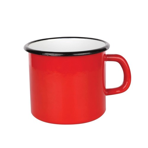 Home 8, 10, 14cm Camping Garden Plain 0.35l to 1.7l Enamel Cup Tin Mug