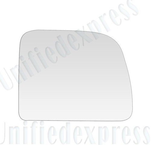 REPLACEMENT-MIRROR-GLASS +ADHESIVE PAD~MANUAL LEFT DRIVER SIDE SQUARE SHAPE