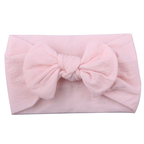 Kids Girl Baby Infant Turban Solid Headband Hair Band Bow Accessories Headwear