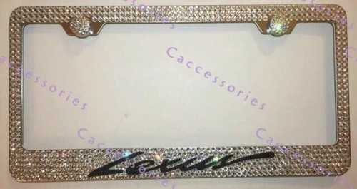 Lexus cursive Initial Custom Bling Crystal License Plate m//w Swarovski Elements