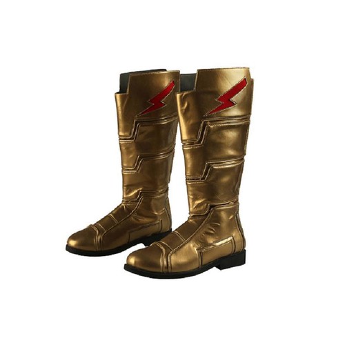 Captain Marvel Shazam Shoes Billy Batson Long Leather Boots Men Props Halloween