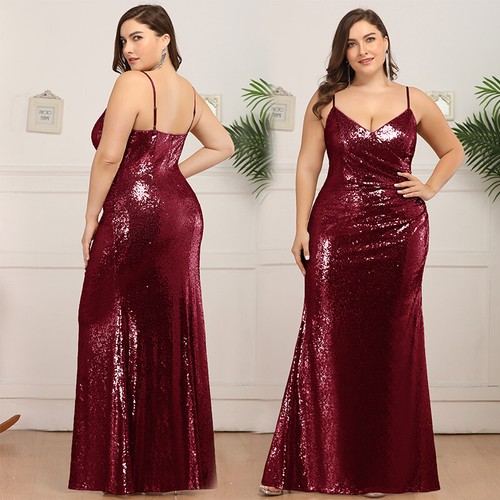 Ever-Pretty US Plus Size Spaghetti Strap Evening Prom Dress Mermaid Holiday Gown
