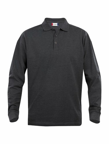 peso S-5XL Clique Lincoln Da Uomo Manica Lunga Cotone Polo taglio classico MED