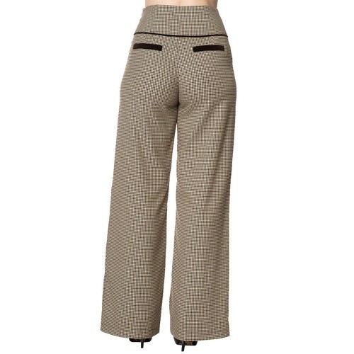 Dancing Days Rockabilly Vintage Marlene-Hose Stoffhose Swept Off Her Feet Braun