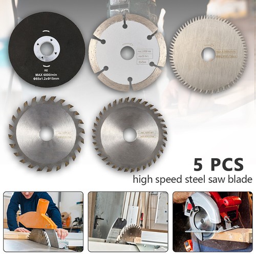 5PCS Saw Blades 36T Steel Wood Working High Speed Dry Cutting Blades 85mm