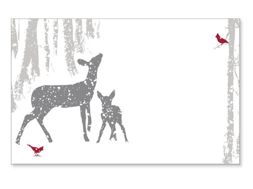 50ct CHRISTMAS WOODLAND DEER Floral Blank Florist Enclosure Cards Small Tags
