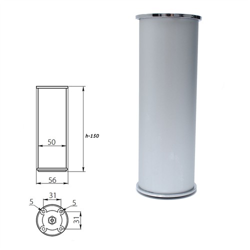 Aluminium Feet Legs sofa beds cupboard cabinets Kitchen furniture H=150+5 5.9/"