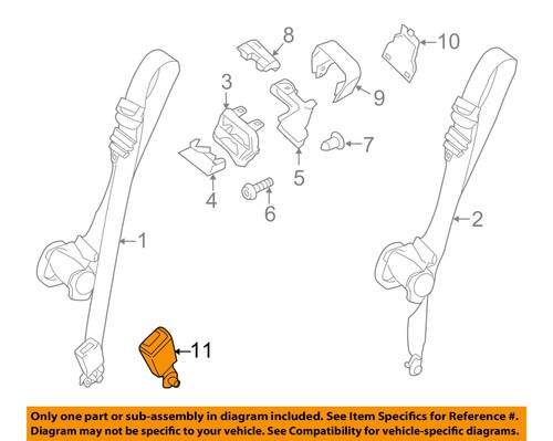 FORD OEM Transit-350 Second Row Back Rear Seat Belt-Buckle End CK4Z1460044B