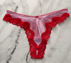 Victoria's Secret Nwt Tease Unlined Demi Bra High Leg Thong Sheer Mesh Lilac Set