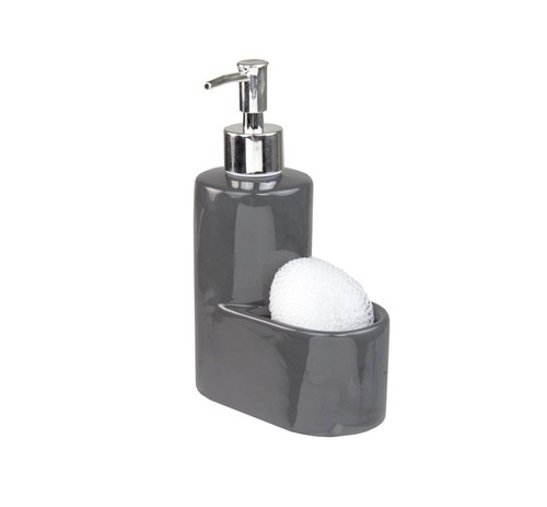 Home Basics NEW Ceramic Soap Dispenser with Sponge Holder Dish SD41147