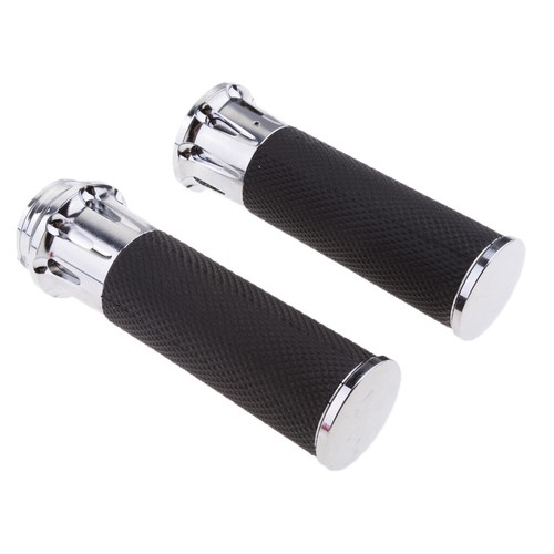 1inch 25mm CNC Edge Cut Handlebar Hand Grip For Harley Sportster Chrome
