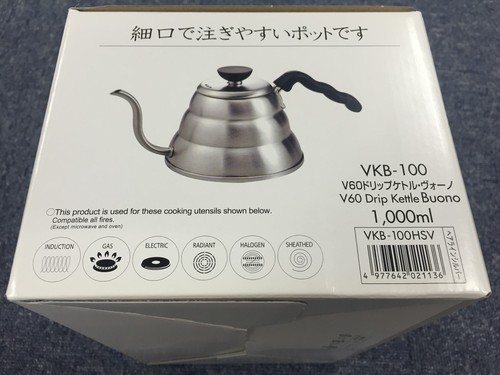 Hario V60 Buono Coffee Drip Kettle 1,000 ml VKB-100HSV VKB-100 MADE IN JAPAN