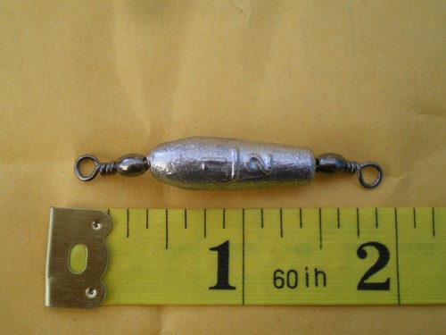 TROLLING SINKER W//#7 BLACK BARREL SWIVEL 1//2 OZ. 50 PCS