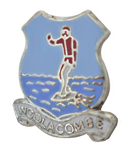 Woolacombe Beach Surfer Devon County Crest Small Pin Badge DEVON SELLER