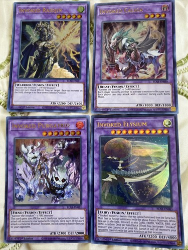 Raidjin, Caliga, Purgatrio, Elysium Invoked Extra Deck Core all UR NM Yugioh