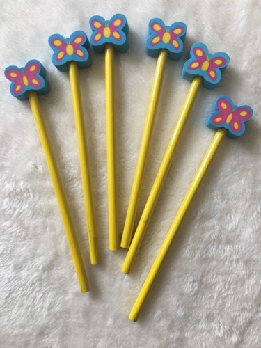 Set of 6 Animals Pencil Toppers Party Bag Fillers Pen Eraser Football Children
