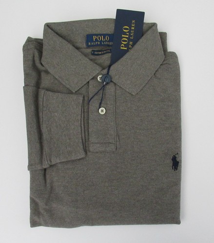 Nuovo Ralph Lauren da Uomo Personalizzato Slim Maglia Manica Lunga Polo XL XXL