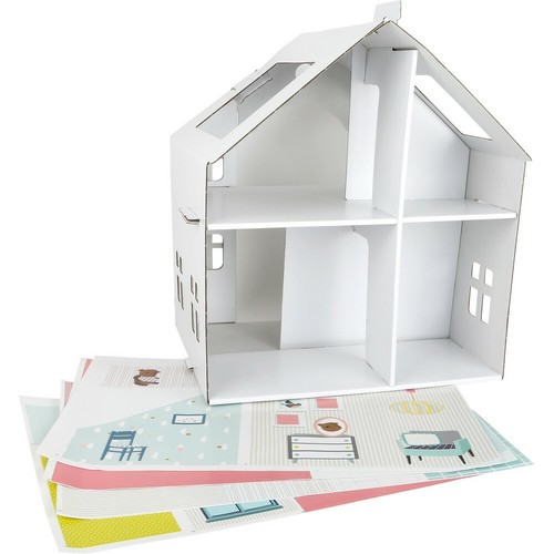 Maison de poupée en carton a construire et décorer
