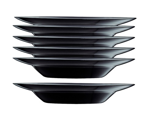 4er Set pâtes Assiette Pâtes Assiette pastabowl Pasta Bowl 28,5 cm environ noir