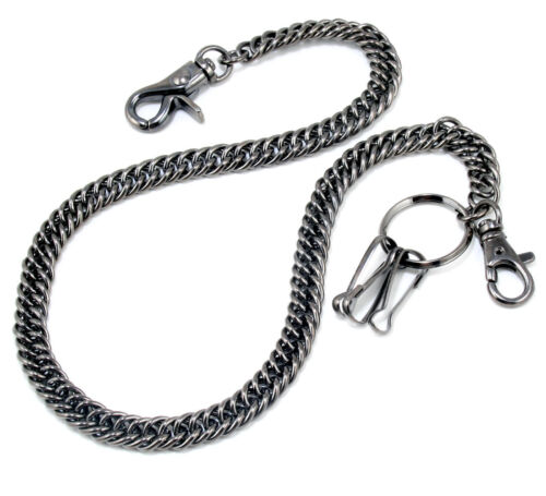 Black CS130 DK Simple Twist Biker Trucker Keychain Key Jean Wallet Chain 23/"