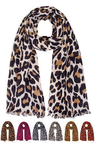 Jinscloset Women/'s Animal Print Leopard Oblong Scarf