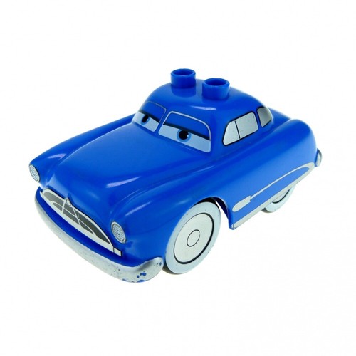 1x Lego Duplo Vehicle Disney Pixar Cars Doc Hudson Blue Scratched 88767pb01