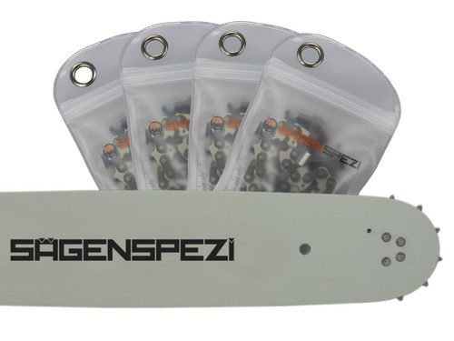 4 Ketten passend für Husqvarna 345 50 cm 325/" 78 TG 1,3 mm Sägekette Schwert
