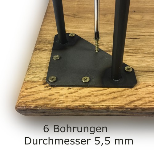 4 x 40 cm Tischbeine Tischkufen Tischgestell Couchtisch Hairpin Legs Möbelfüße
