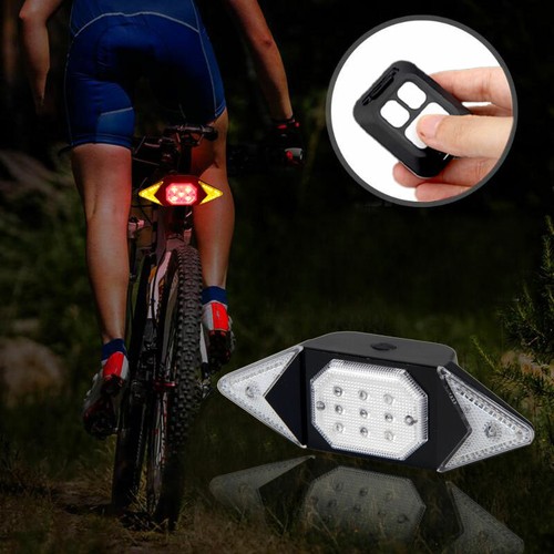 Remote Control Smart Bike Bicycle Tail light Turn Signal LED 4-Mode Warning Lamp
