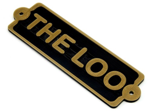 Plastic The Loo Toilet Door Hanging Sign Bathroom Restroom Plaque London England