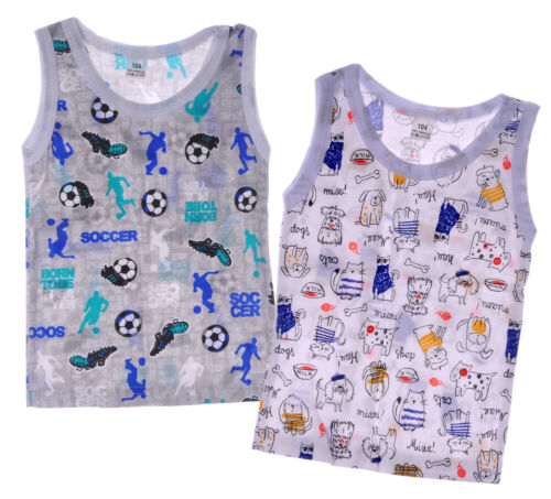 UNTERHEMD Junge Baby und Kinder Unterwäsche Weiß Bunt NEU Unisex 74 bis 116