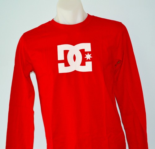 14 /& 16 YEARS RED- SIZES- 12 NEW DC Shoes Boys Long Sleeve Printed T Shirt