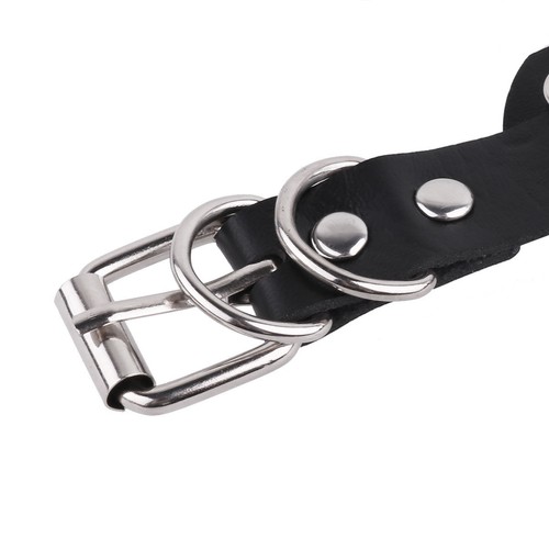 Men Women Cool Gothic Choker Necklace Neck Collar with Metal O-Rings /& Chains
