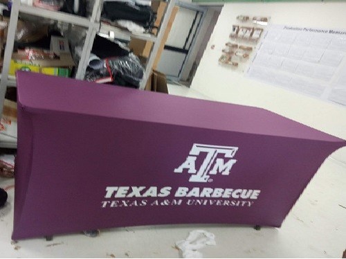 Stretch Table Cover Trade Show Exhibition 3 Sided Tablecloth for 6 Feet Table