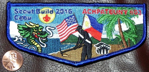 ONLY 20 MADE! ACHPATEUNY OA 498 803 FAR EAST SCOUT BUILD 2016 BLUE FLAP SOLDOUT