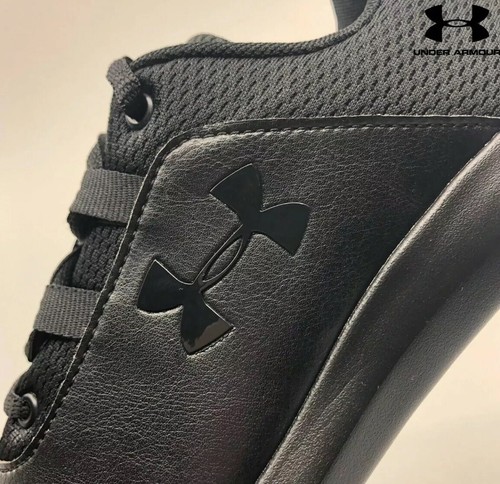 New Boxed Under Armour Mojo Black Trainers Junior School Boys Girls Ladies