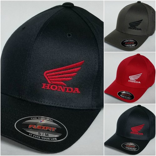 Honda MC Wing FLEXFIT Baseball Hat Cap Honda Motorcycle Flexfit Style 6277