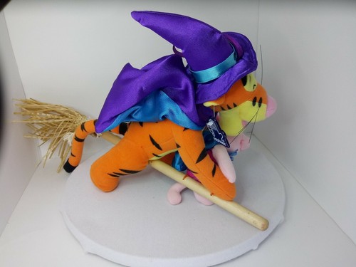 DISNEY APPLAUSE Tigger Dressed As Witch with Piglet on a Broom