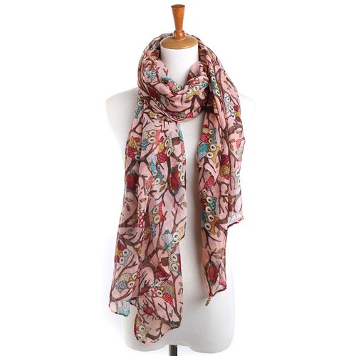 Women Ladies Soft Long Fashion Owl Tree Print Pattern Shawl Scarf Scarves UK C/_
